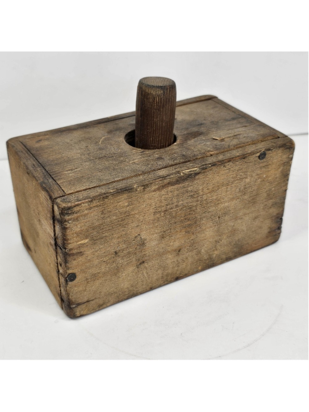 Antique Or Vintage Wooden Butter Press Mold Handmade Primitive Farmhouse Dairy